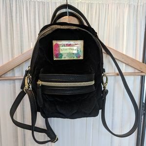 Adorable NWT Betsey Johnson velvet mini backpack